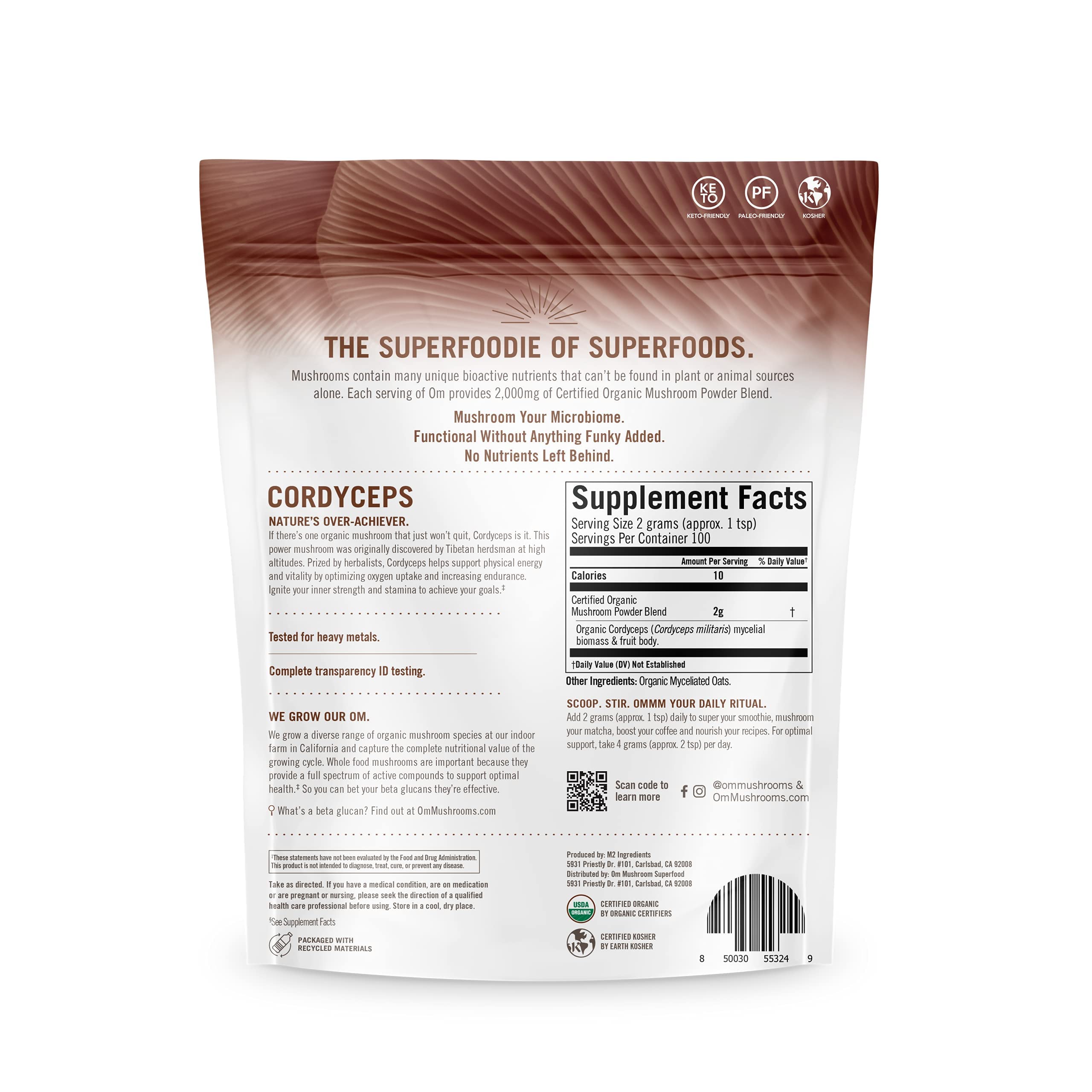 OM MUSHROOM SUPERFOOD Cordyceps Mushroom Powder lifestyle scene