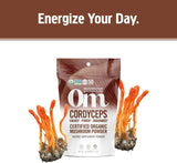 OM MUSHROOM SUPERFOOD Cordyceps Mushroom Powder scoop