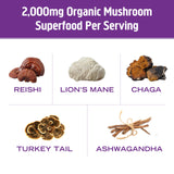 OM MUSHROOM SUPERFOOD Hot Chocolate prepared in a cup