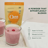 OM MUSHROOM SUPERFOOD Lion's Mane Mushroom Powder with measuring scoop