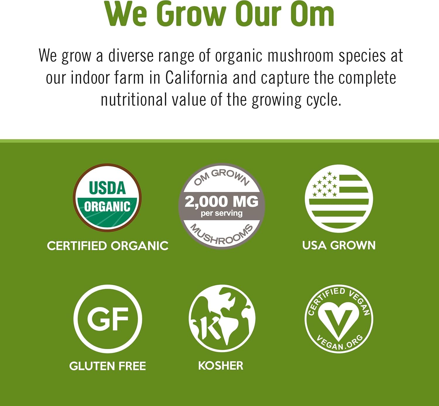 OM MUSHROOM SUPERFOOD Matcha Latte Blend nutritional information