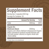 OM MUSHROOM SUPERFOOD Mushroom Blend Capsules on a table