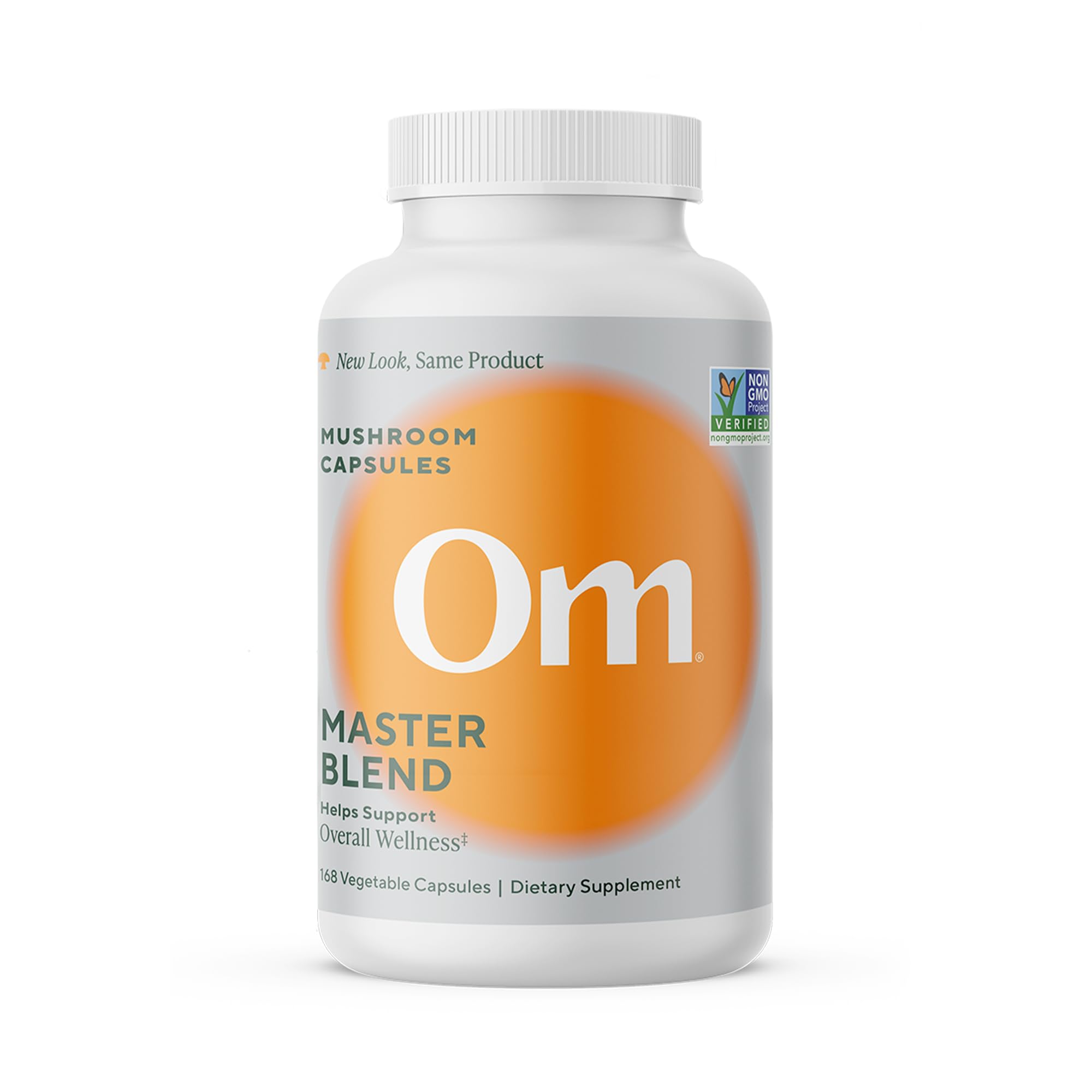 OM MUSHROOM SUPERFOOD Mushroom Supplement front view with packaging
