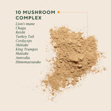 OM MUSHROOM SUPERFOOD Organic Mushroom Powder in a bowl with a spoon