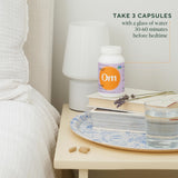 OM MUSHROOM SUPERFOOD Sleep Capsules back view with ingredient list