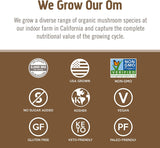 OM MUSHROOM SUPERFOOD Turkey Tail Mushroom Capsules opened bottle