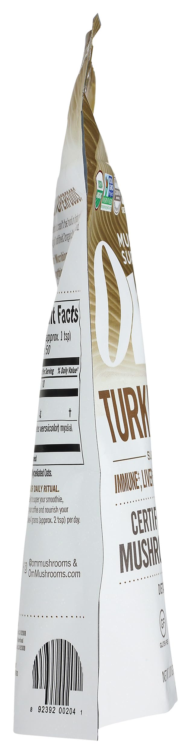 OM MUSHROOM SUPERFOOD Turkey Tail Mushroom Powder nutritional information