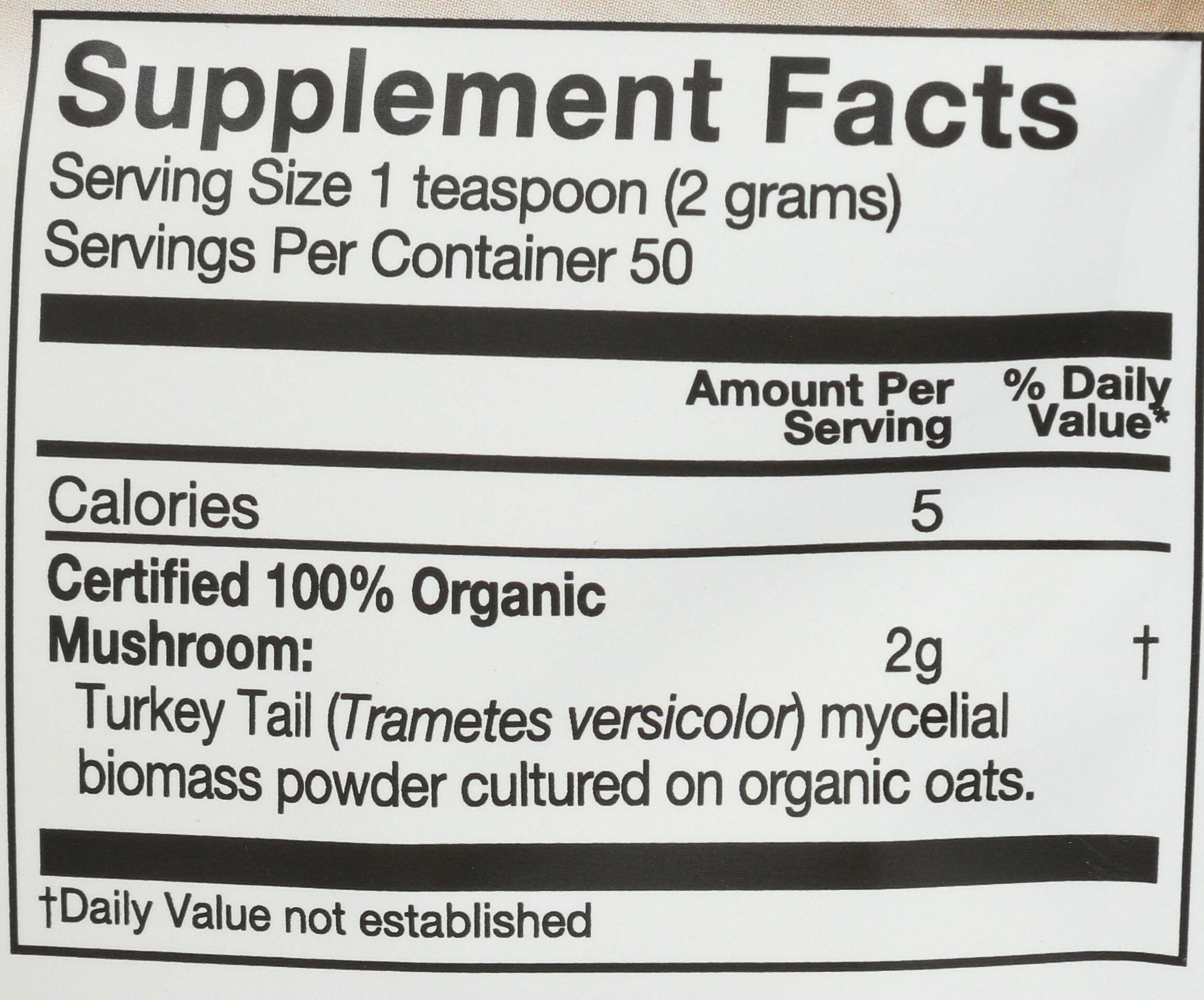 OM MUSHROOM SUPERFOOD Turkey Tail Mushroom Powder scoop
