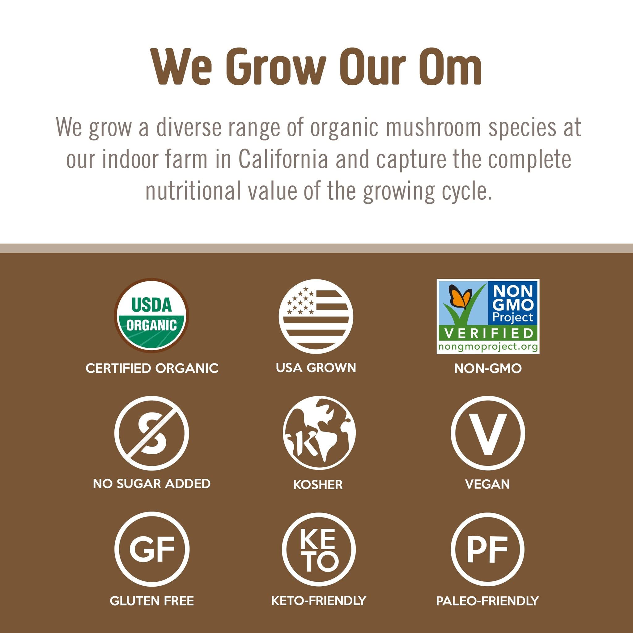 OM MUSHROOM SUPERFOOD Turkey Tail Powder side view packaging