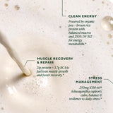 OM MUSHROOM SUPERFOOD Vanilla Protein powder scoop