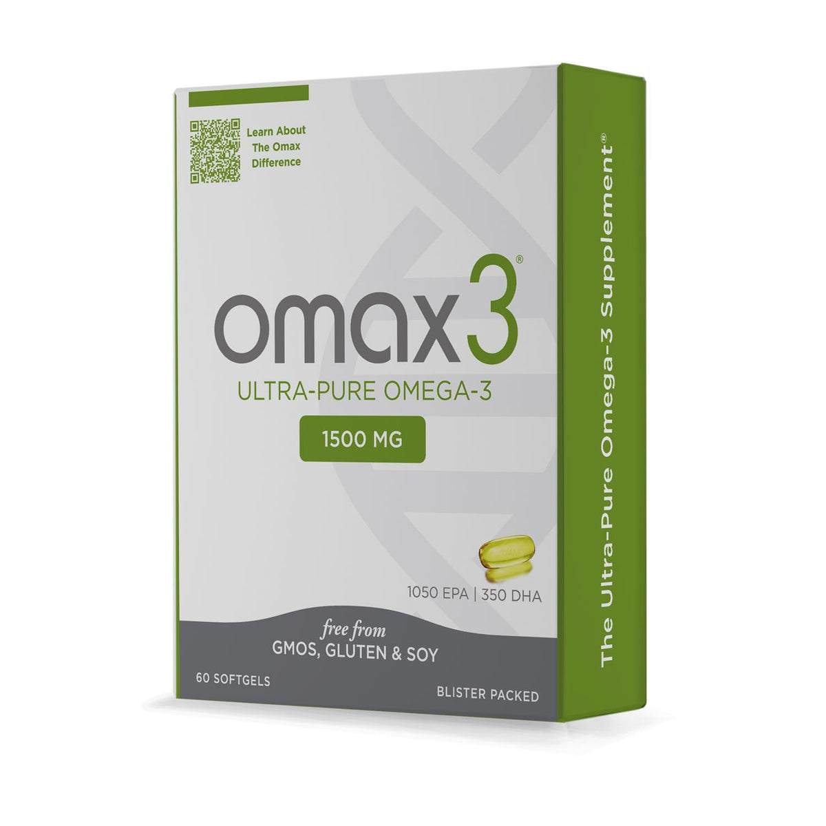 Omax3 Omega 3 Fish Oil 1500mg blister pack front view