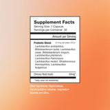 Omax3 Probiotic Supplement displayed with a meal