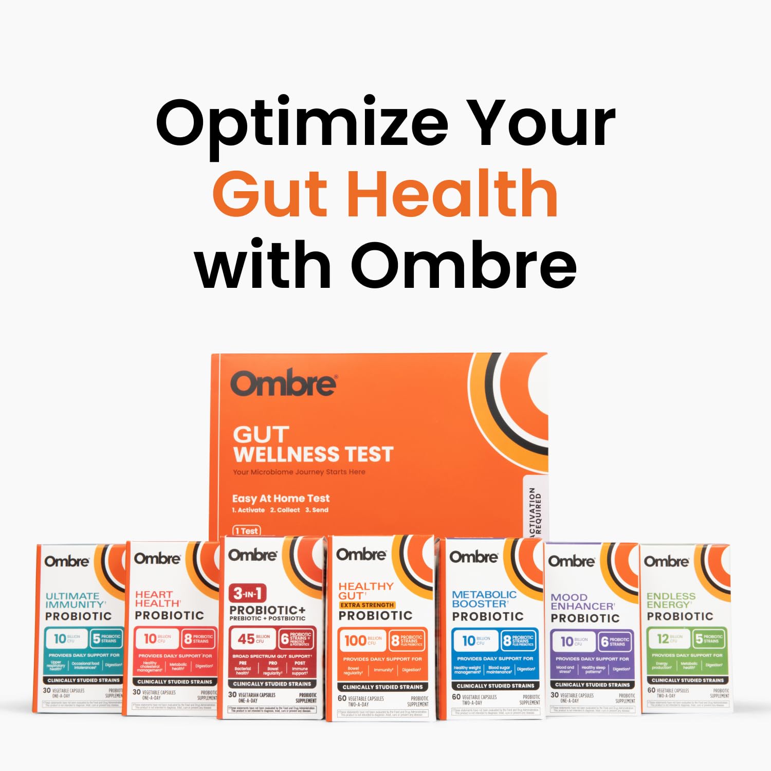 Ombre 3-in-1 Probiotic Supplement back view