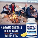 Omega-3 Fish Oil Concentrate 4080mg ingredients list close-up