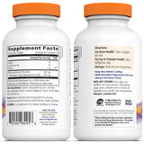 OmegaVia DHA 600 mg Omega 3 Fish Oil Capsules with a glass of water