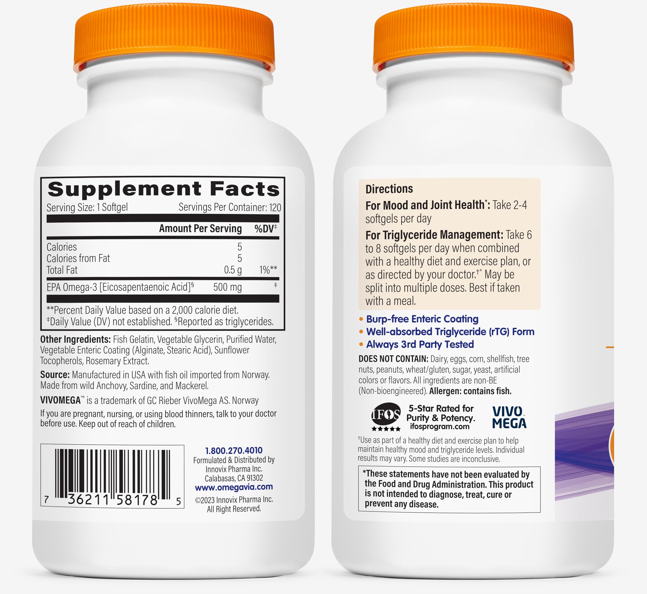 OmegaVia EPA 500 Omega-3 Fish Oil Capsules lifestyle shot