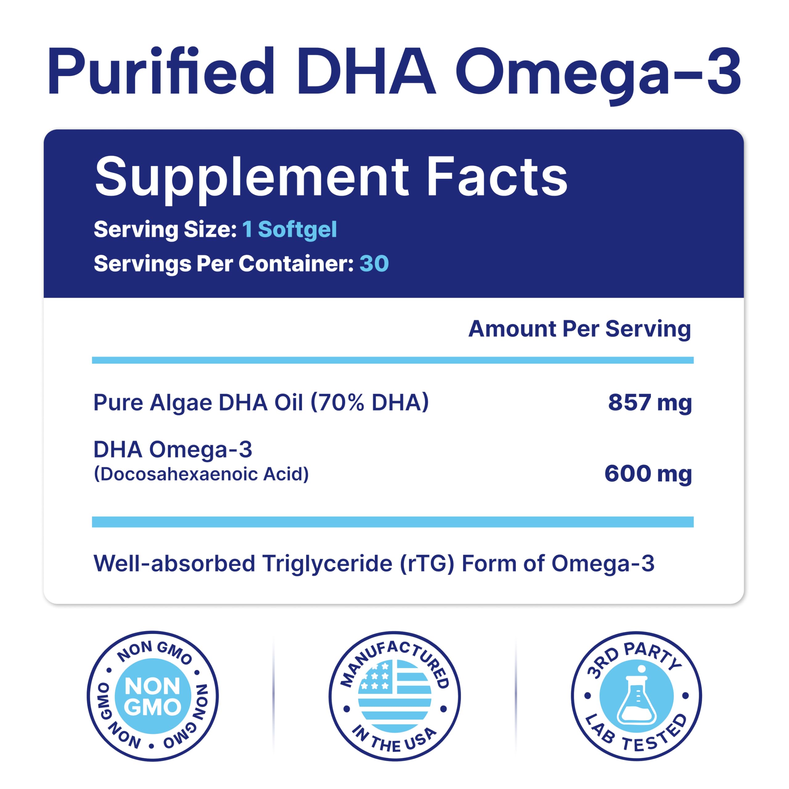 OmegaVia Prenatal DHA softgel with measuring spoon