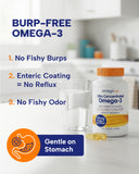 OmegaVia Ultra Concentrated Omega 3 Fish Oil 1105mg on wooden table