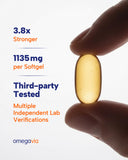 OmegaVia Ultra Concentrated Omega 3 Fish Oil 1105mg side view