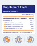 OmegaVia Ultra Concentrated Omega 3 Fish Oil 1105mg with measuring spoon