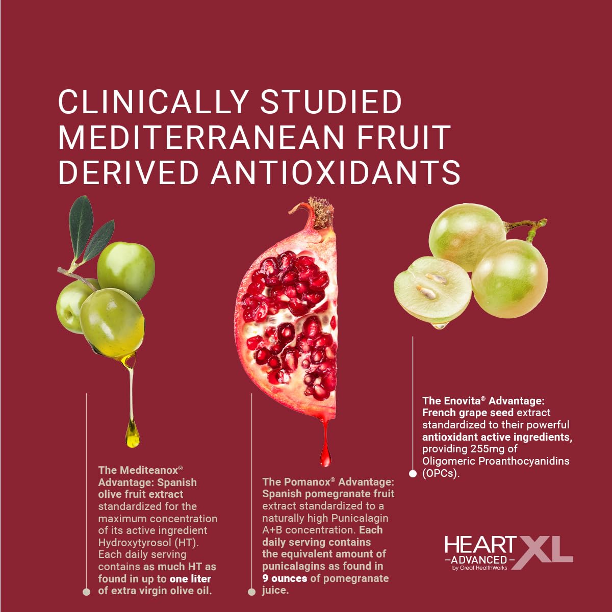 OmegaXL HeartXL Advanced Grape Seed Extract side view