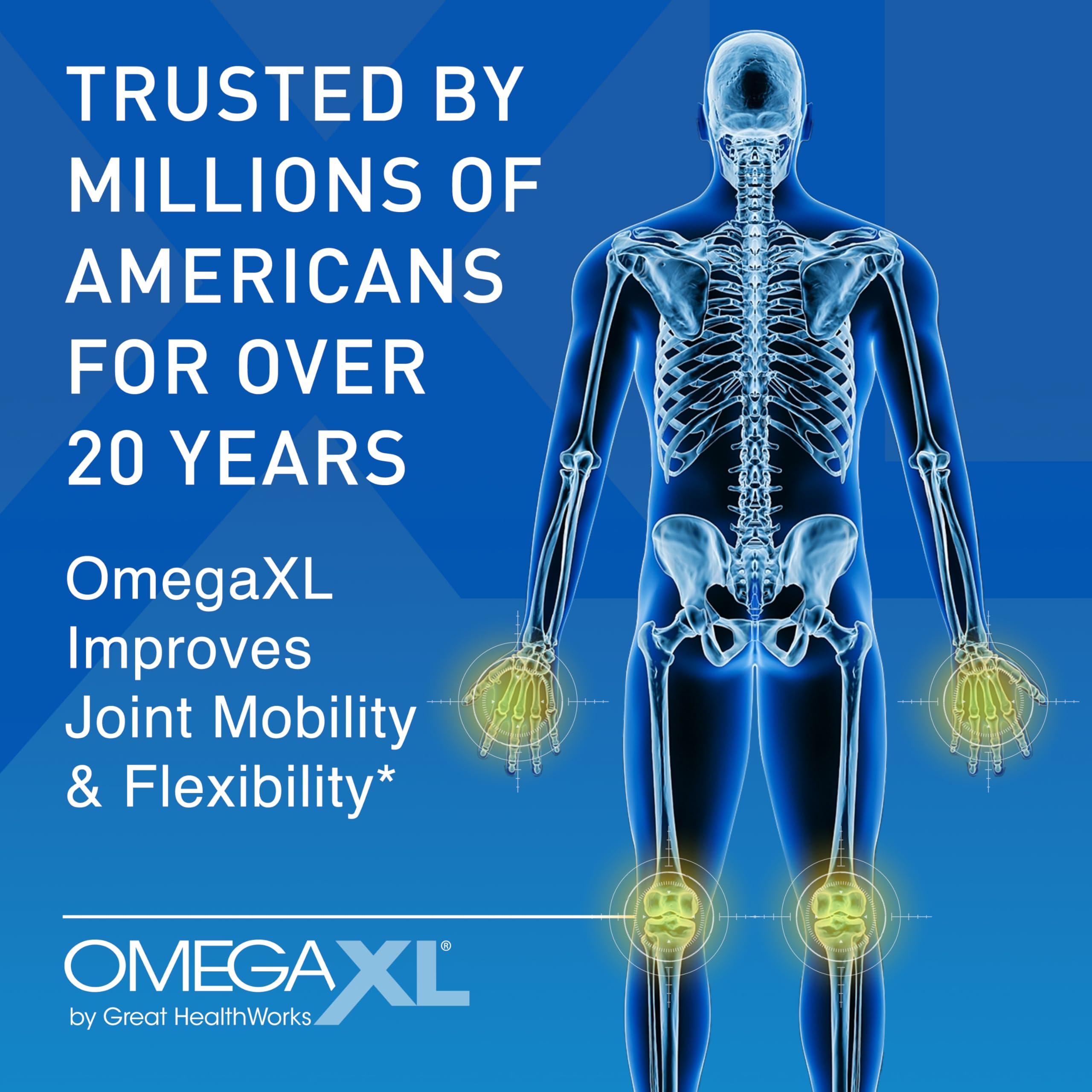 OmegaXL Joint Health Supplement 132g packaging