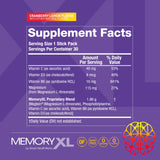 OmegaXL MemoryXL packaging with nutritional information