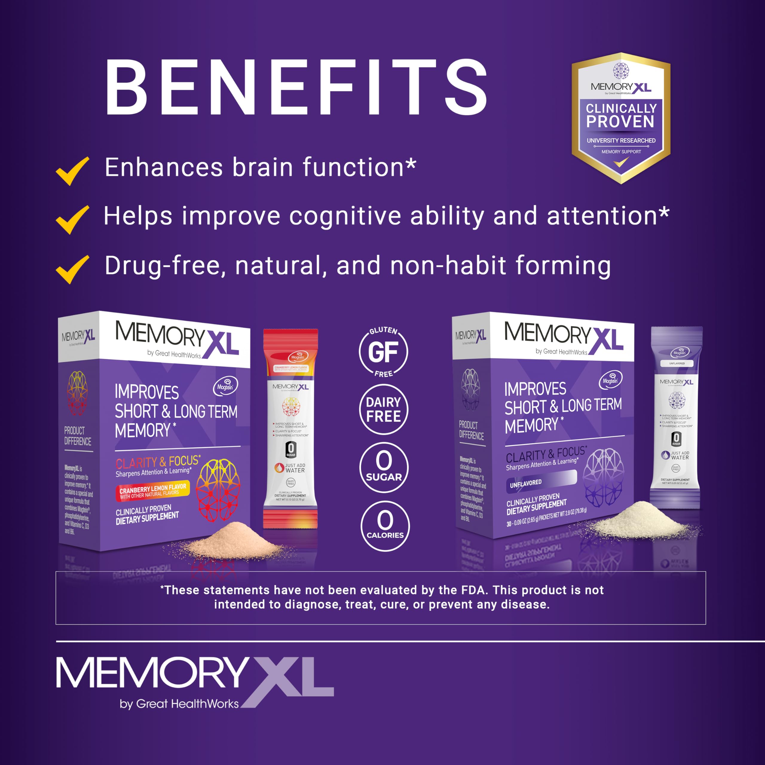 OmegaXL MemoryXL stick pack opened with powder visible