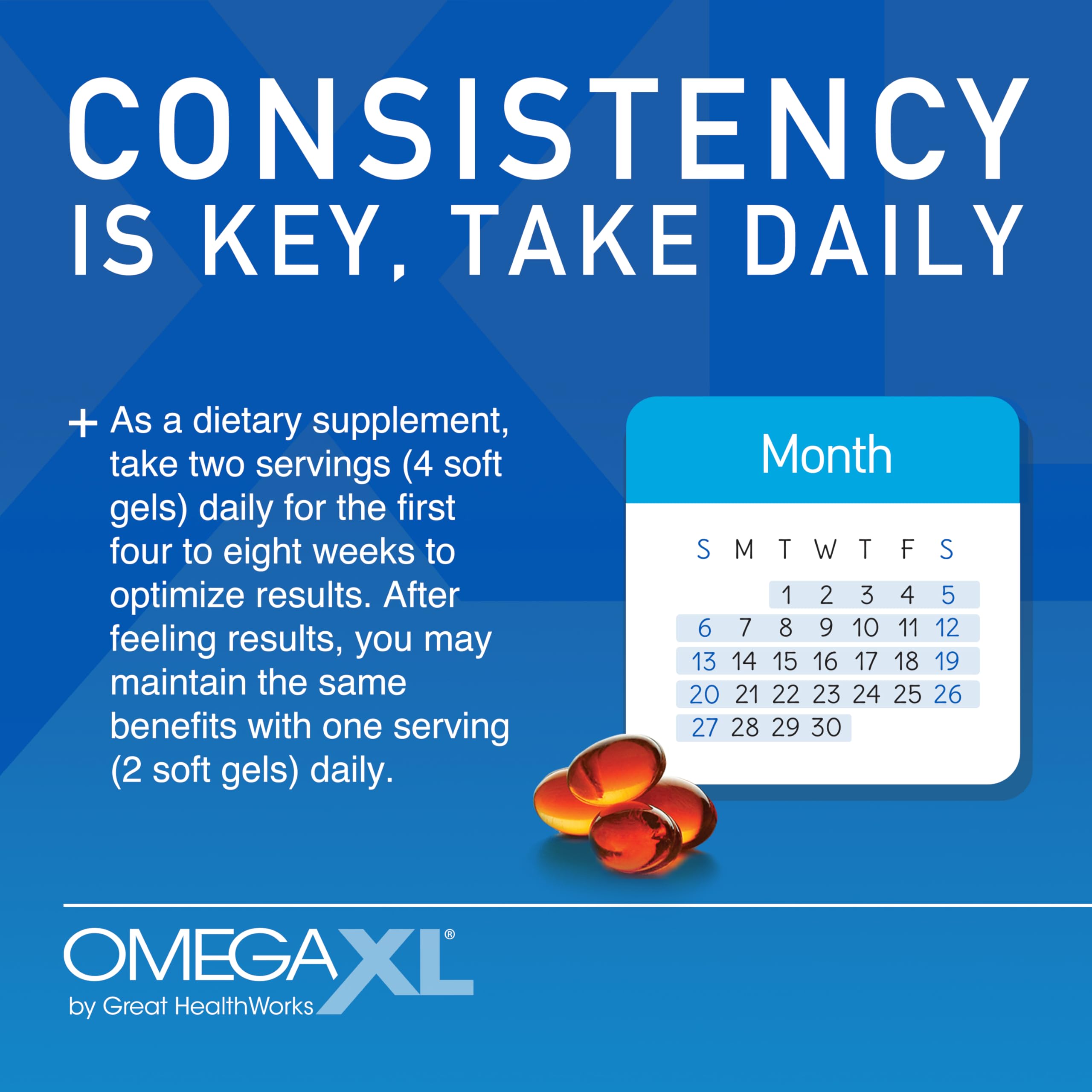 OmegaXL soft gels and SleepXL capsules on a wooden table