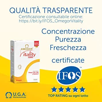 OMEGOR Vitality 1000 Omega-3 fish oil blister pack