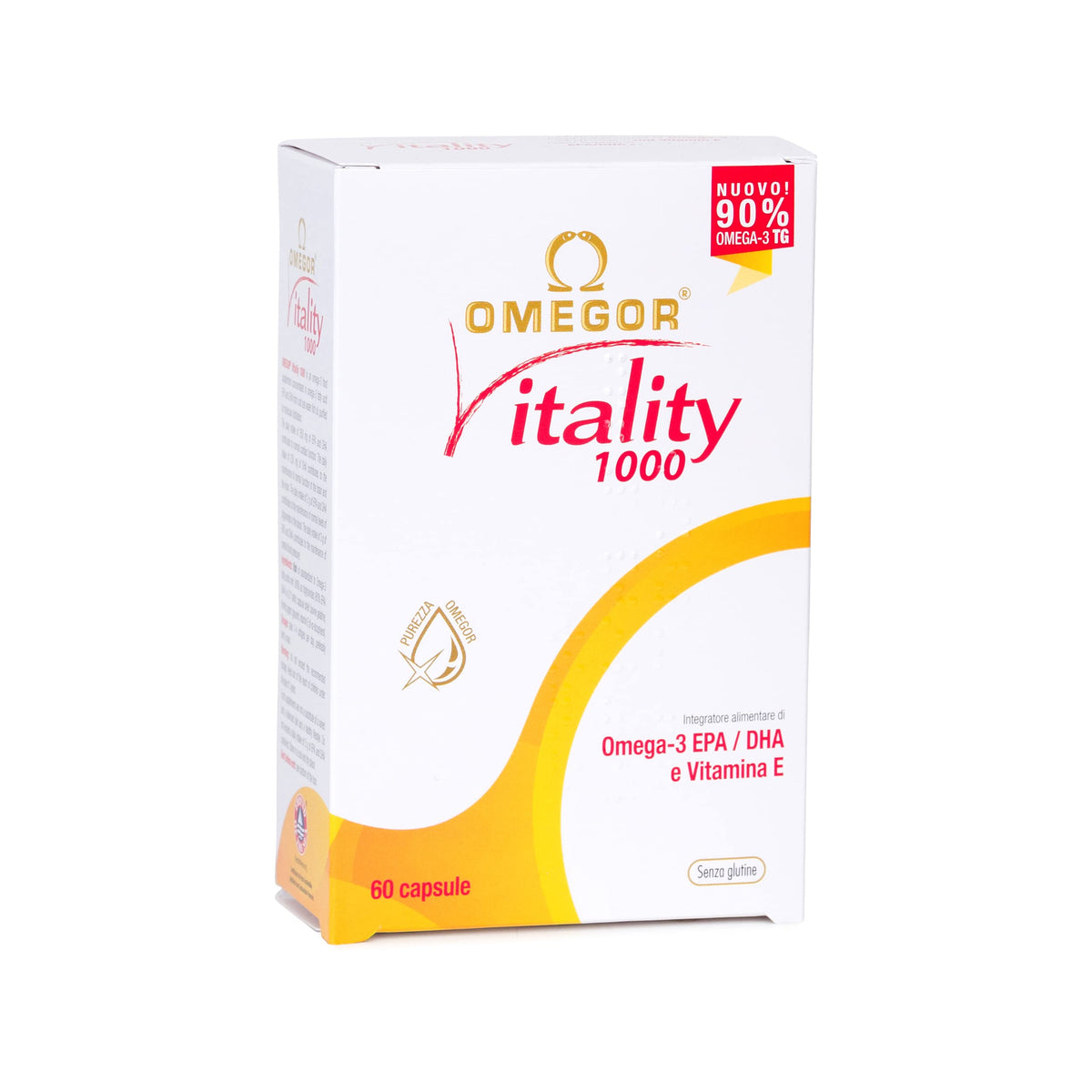 OMEGOR Vitality 1000 Omega-3 Fish Oil Capsules front view
