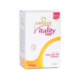 OMEGOR Vitality 1000 Omega-3 fish oil capsules front view