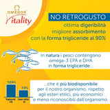 OMEGOR Vitality 1000 Omega-3 Fish Oil Capsules in hand