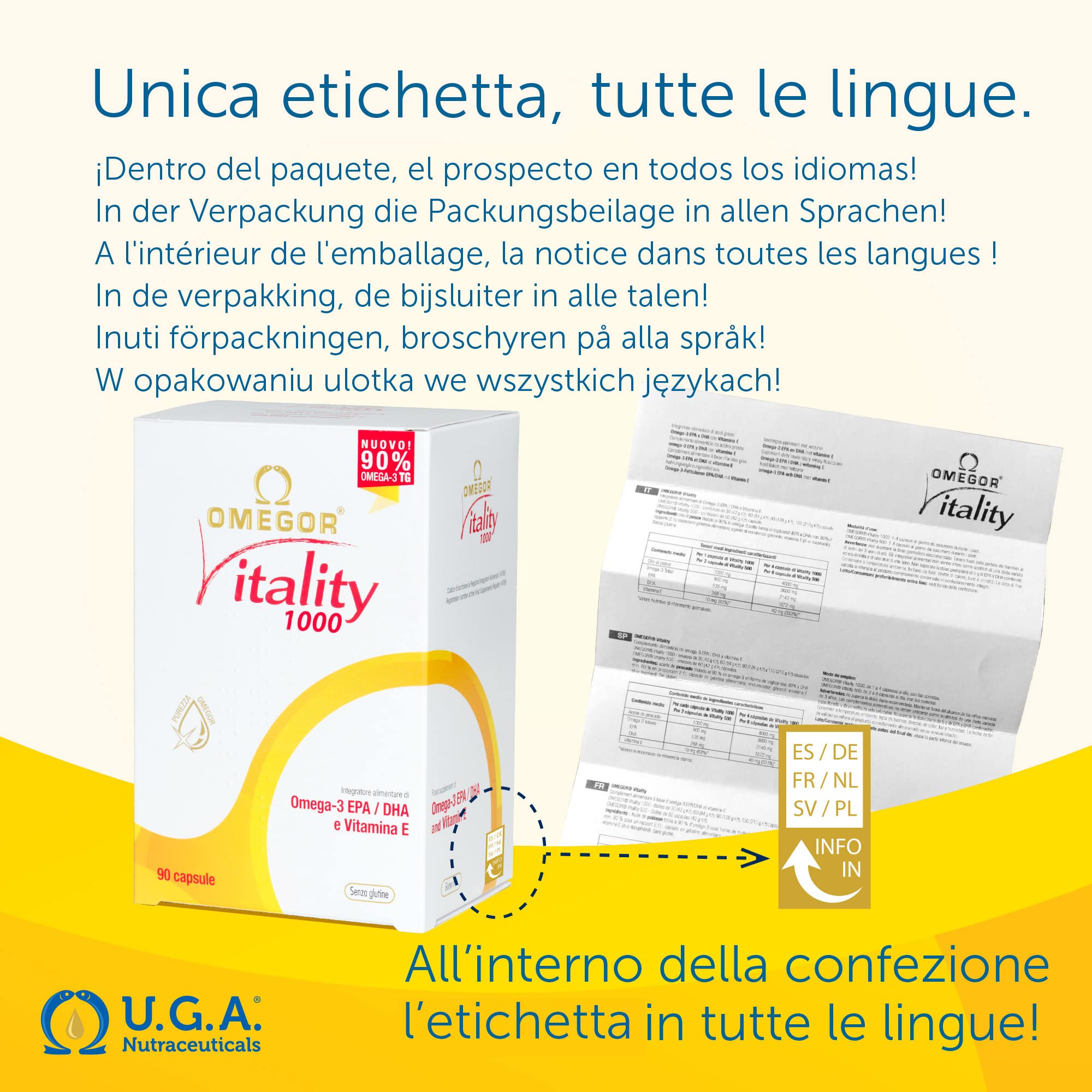 OMEGOR Vitality 1000 Omega-3 fish oil capsules lifestyle scene