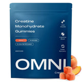 OMNI Creatine Gummies front view with peach flavour