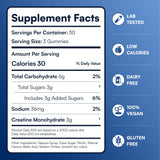 OMNI Creatine Gummies nutrition facts label