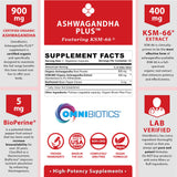OmniBiotics Ashwagandha Capsules bottle side view
