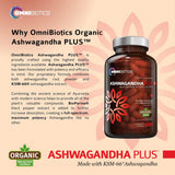 OmniBiotics Ashwagandha Capsules open bottle with capsules