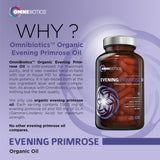 OmniBiotics Evening Primrose Oil 1500mg capsules on a table