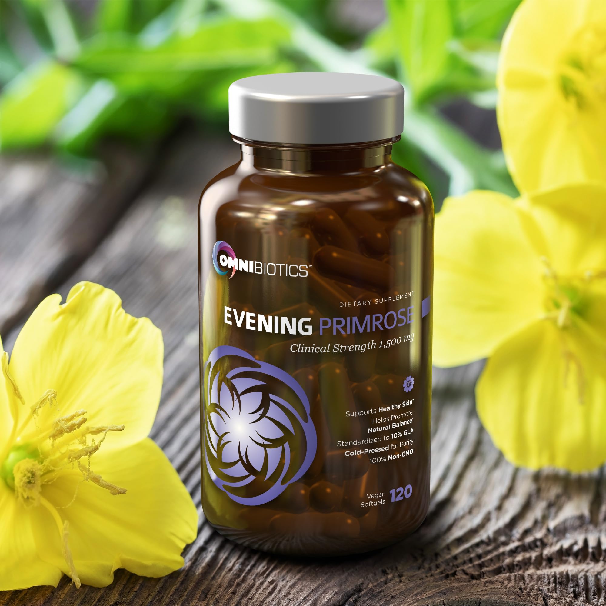 OmniBiotics Evening Primrose Oil 1500mg packaging display