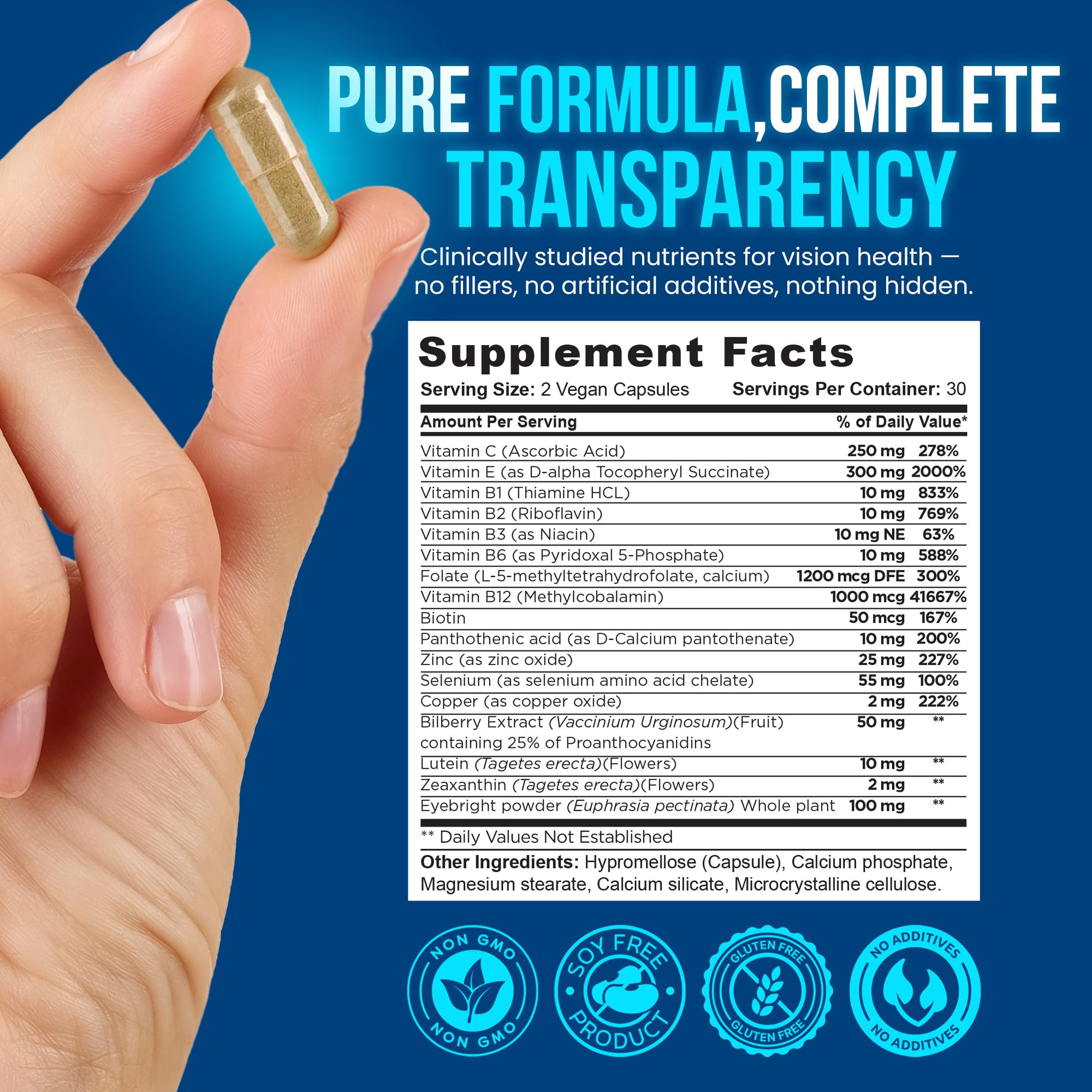 OmniBiotics Eye Support Capsules with Lutein and Zeaxanthin ingredients list