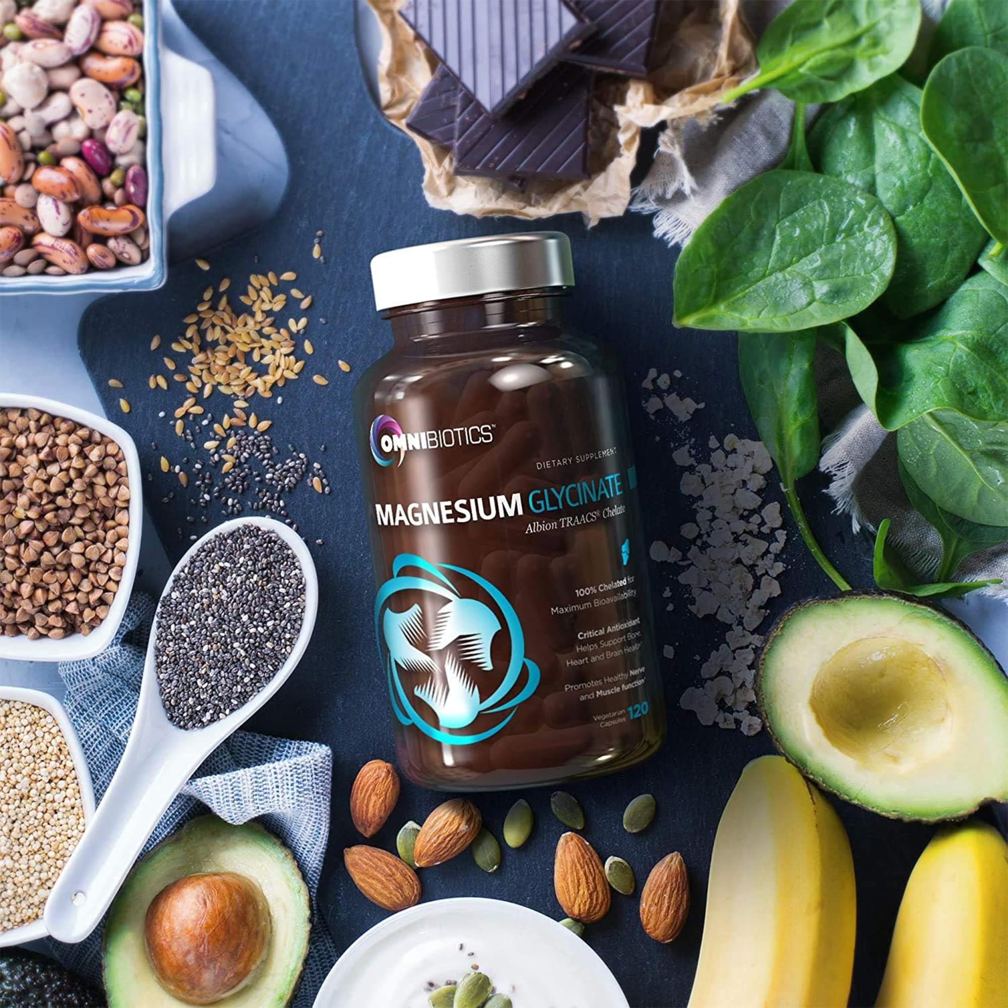 OmniBiotics Magnesium Glycinate Supplement with other supplements