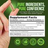 OmniBiotics Milk Thistle 1500mg Organic Capsules bottle with label