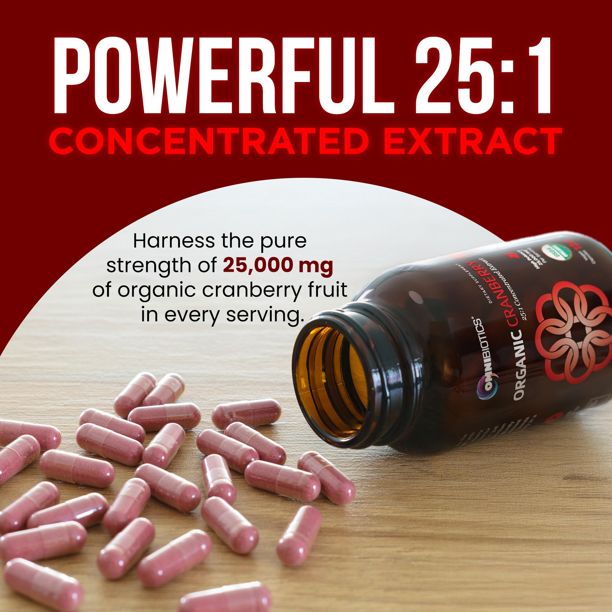 OmniBiotics Organic Cranberry 25:1 Concentrate bottle side view