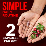 OmniBiotics Organic Cranberry 25:1 Concentrate capsules on wooden surface