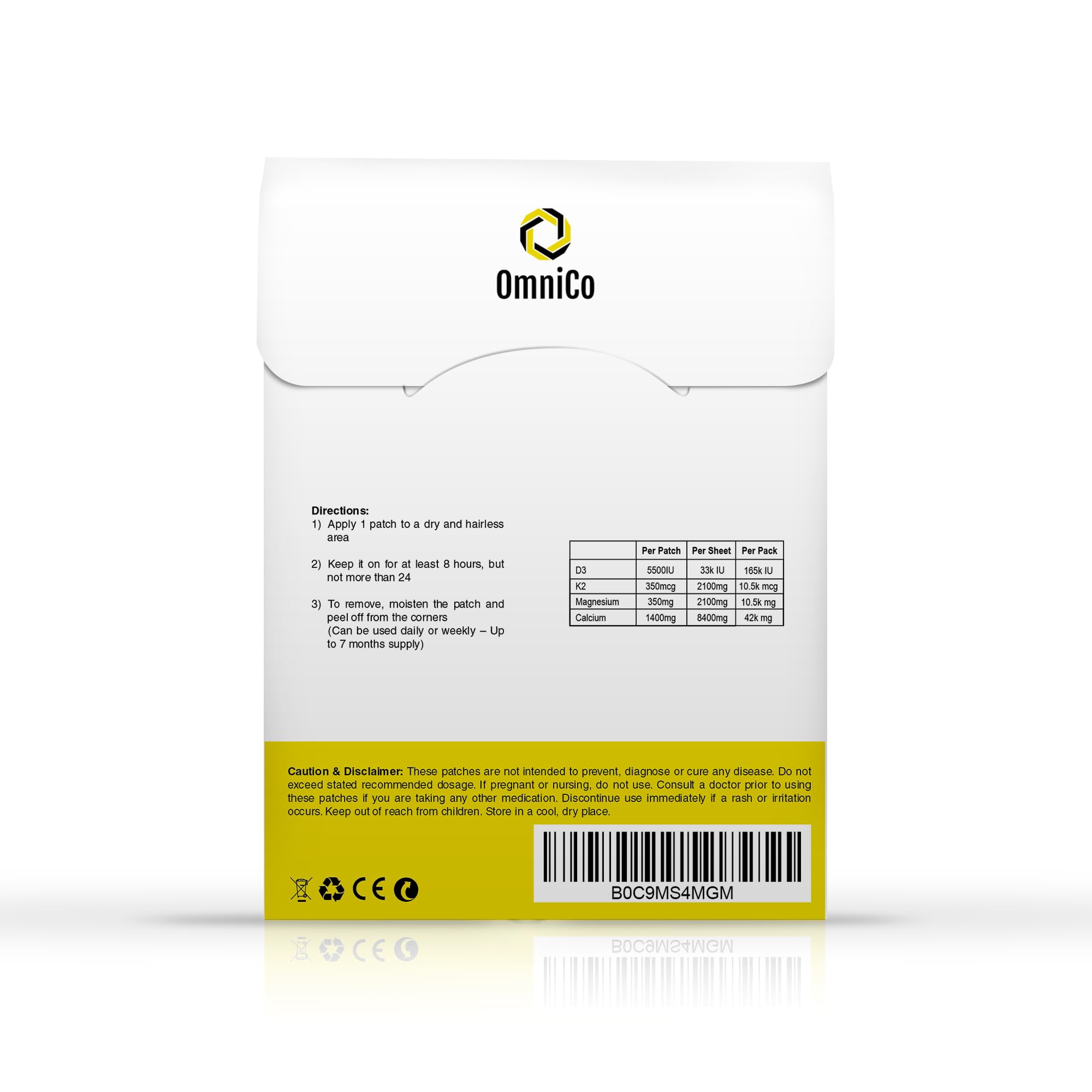 OmniCo Calcium Supplement 18g close-up of ingredients
