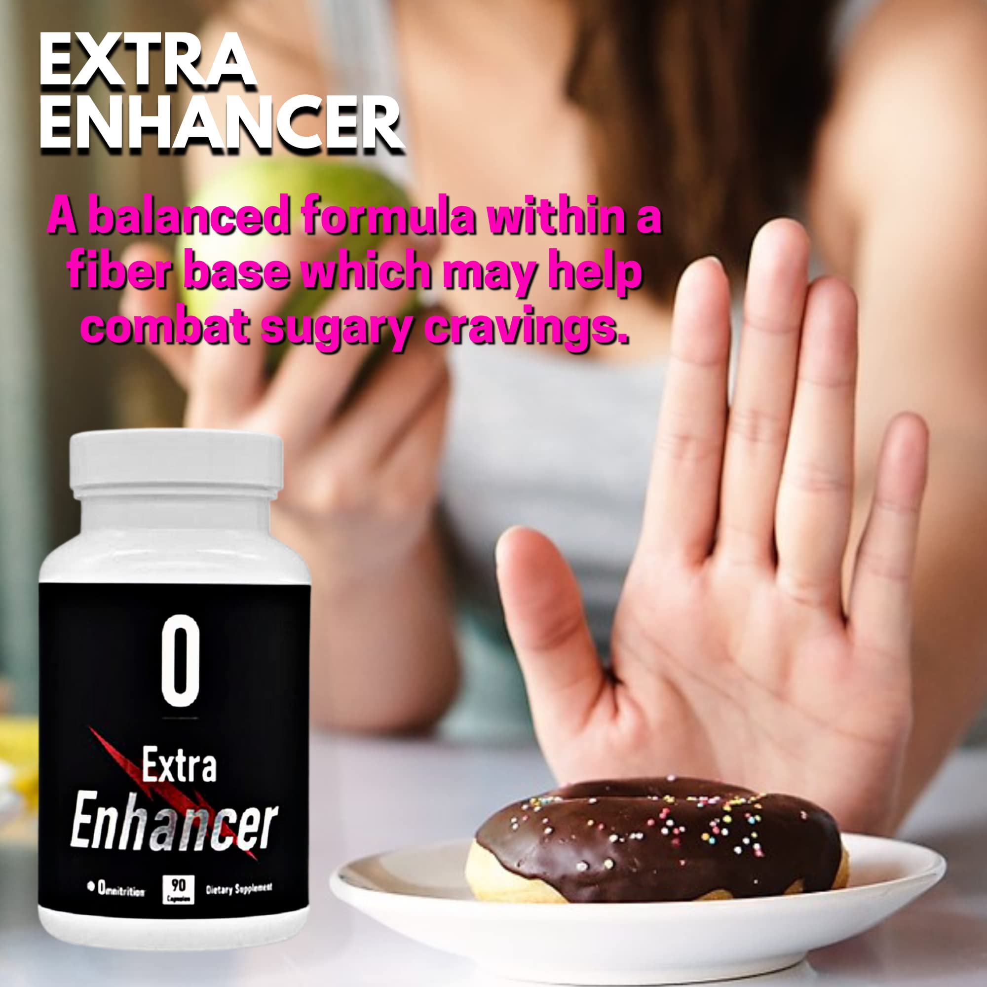 Omnitrition OmniTrim Extra supplement back view with nutritional information