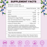 OMOGS Collagen Powder 91g back view with ingredient list