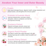 OMOGS Collagen Powder 91g mixed into a smoothie