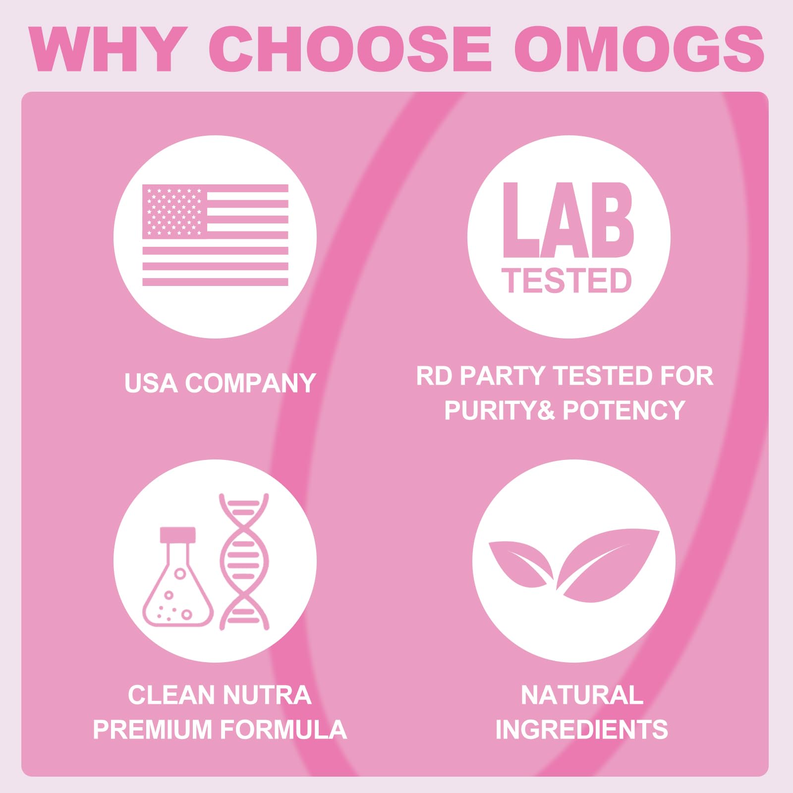 OMOGS Collagen Powder 91g on a kitchen counter with ingredients